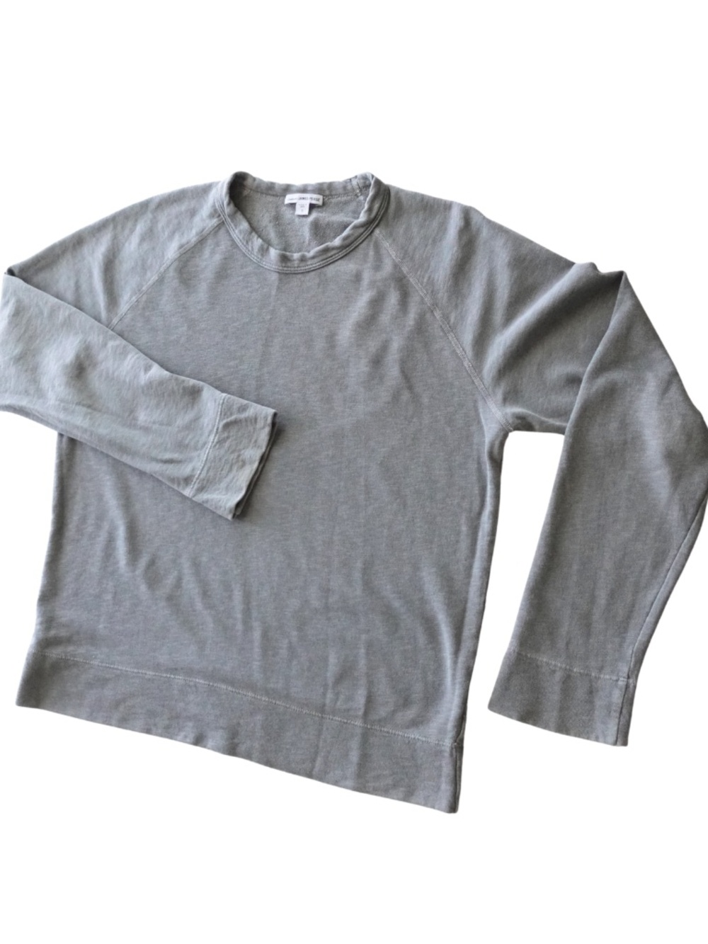 James Perse Mens Small Sweatshirt Size 1 GRAY Small Vintage Soft French Terry